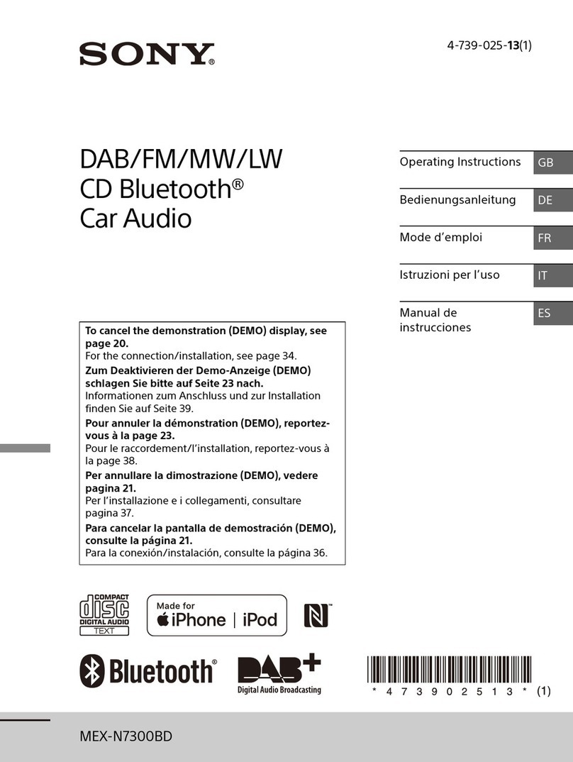 Sony MEX-N7300BD operating instructions