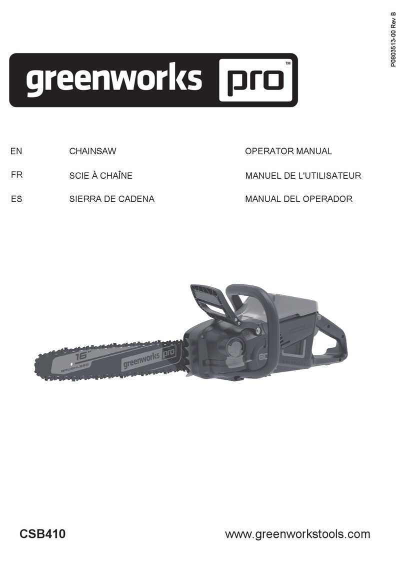 GreenWorks Pro CSB410 User manual