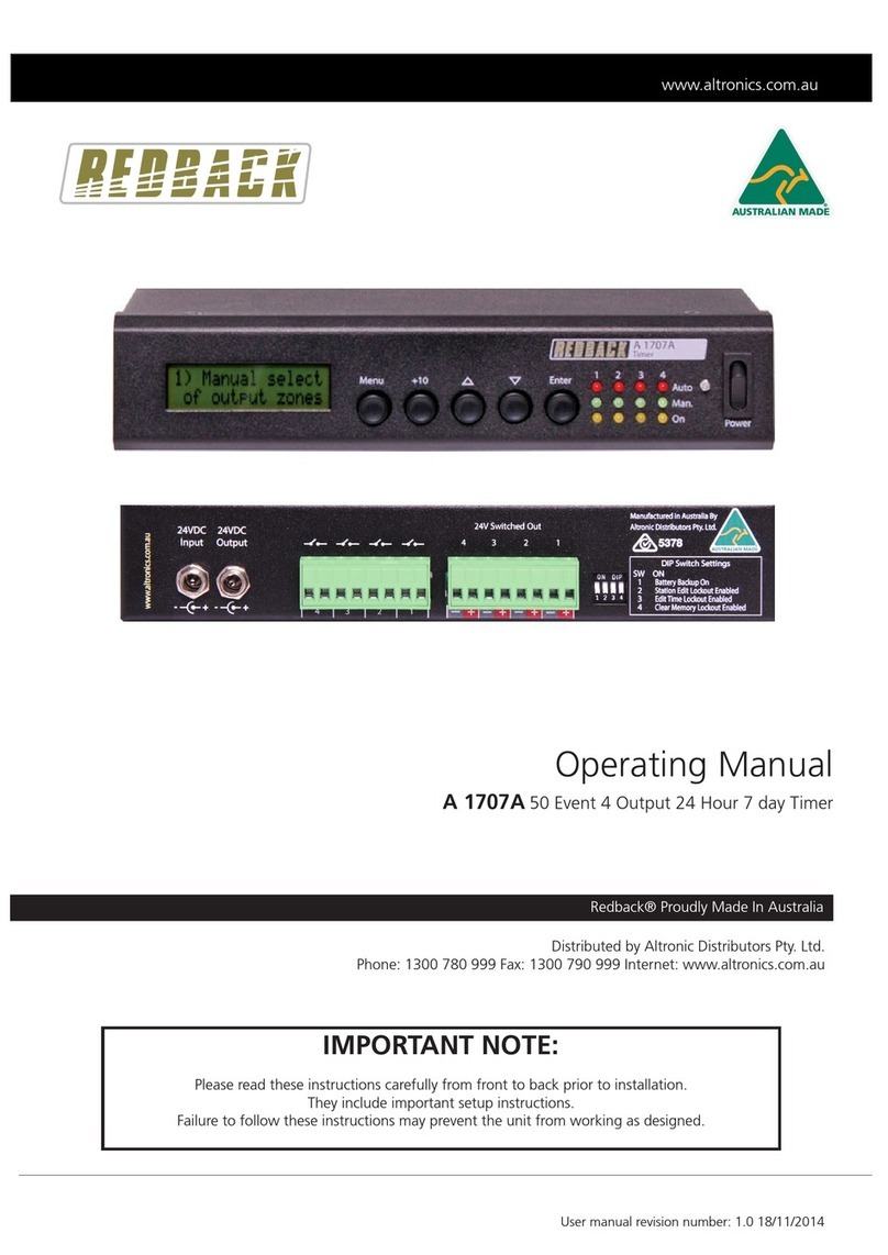 Altronics Redback A 1707A operating manual Altronics Redback A 1707A operating manual
