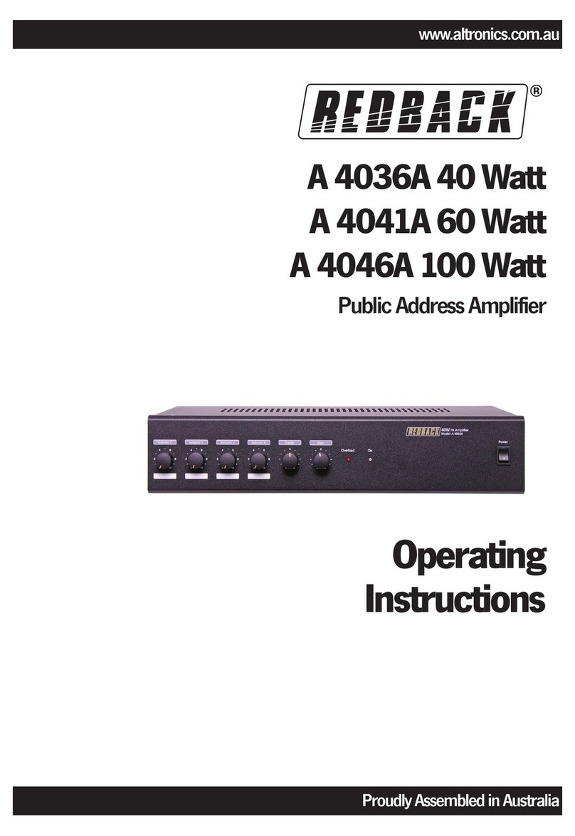 Altronics Redback A 4036A operating instructions