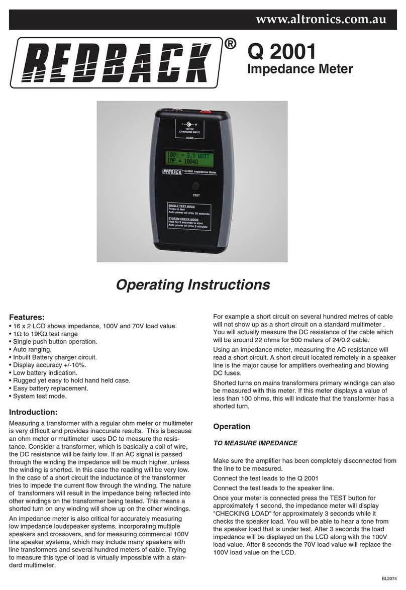 Altronics Redback Q 2001 User manual