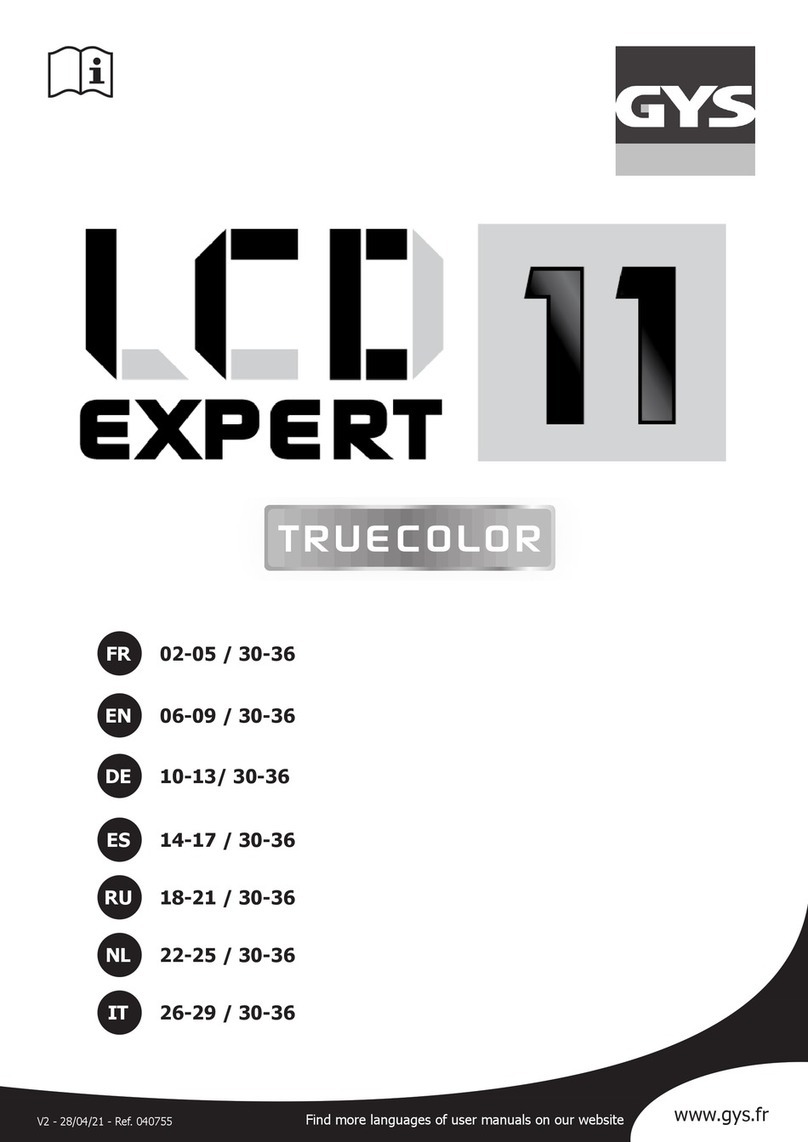 GYS EXPERT LCD 11 TRUE COLOR User manual GYS EXPERT LCD 11 TRUE COLOR User manual
