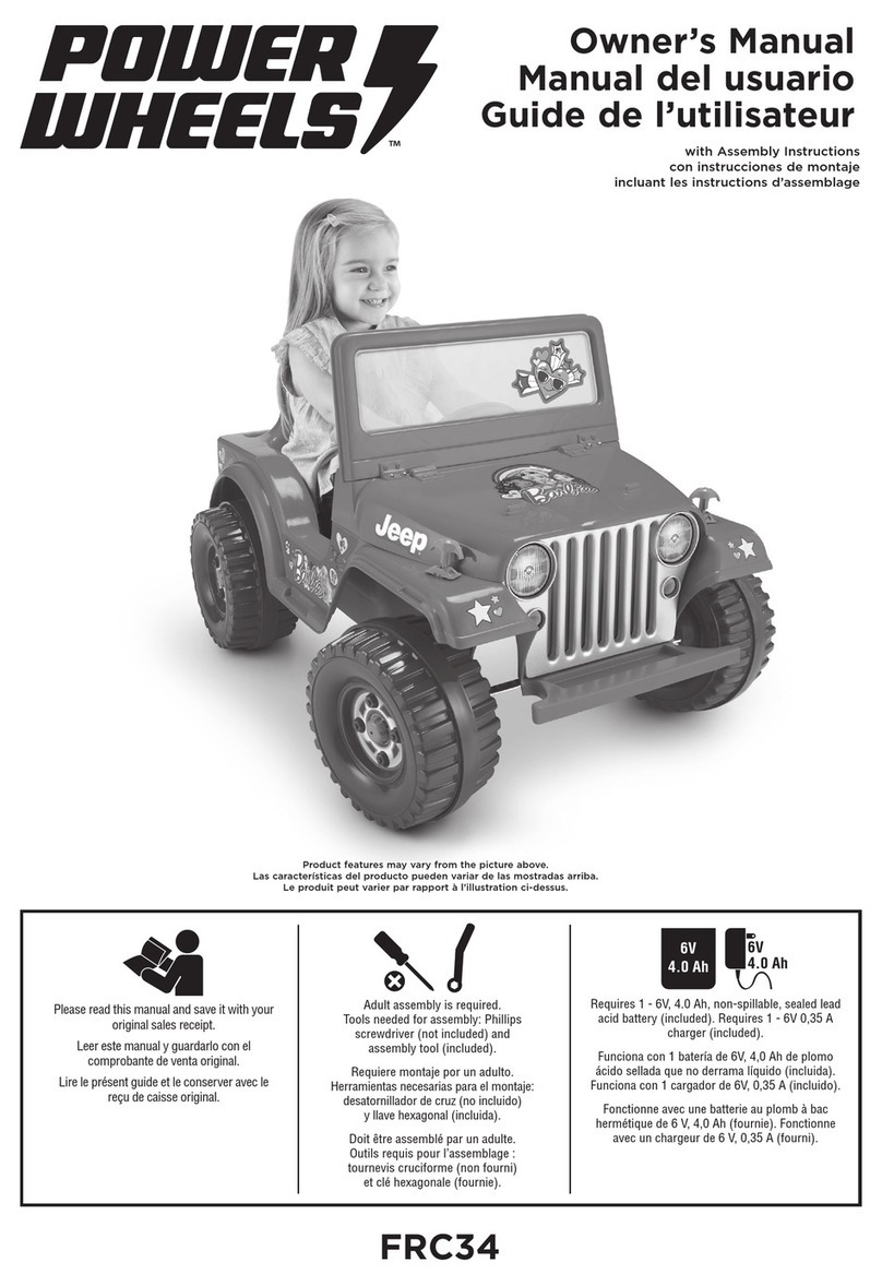 Power Wheels FRC34 owner's manual
