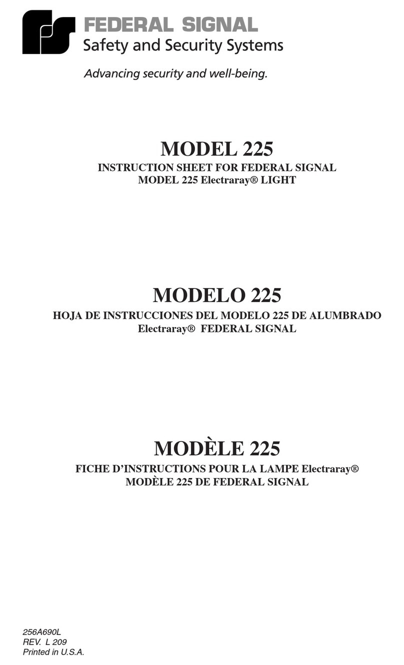 Federal Signal Corporation Electraray 225 Series User manual