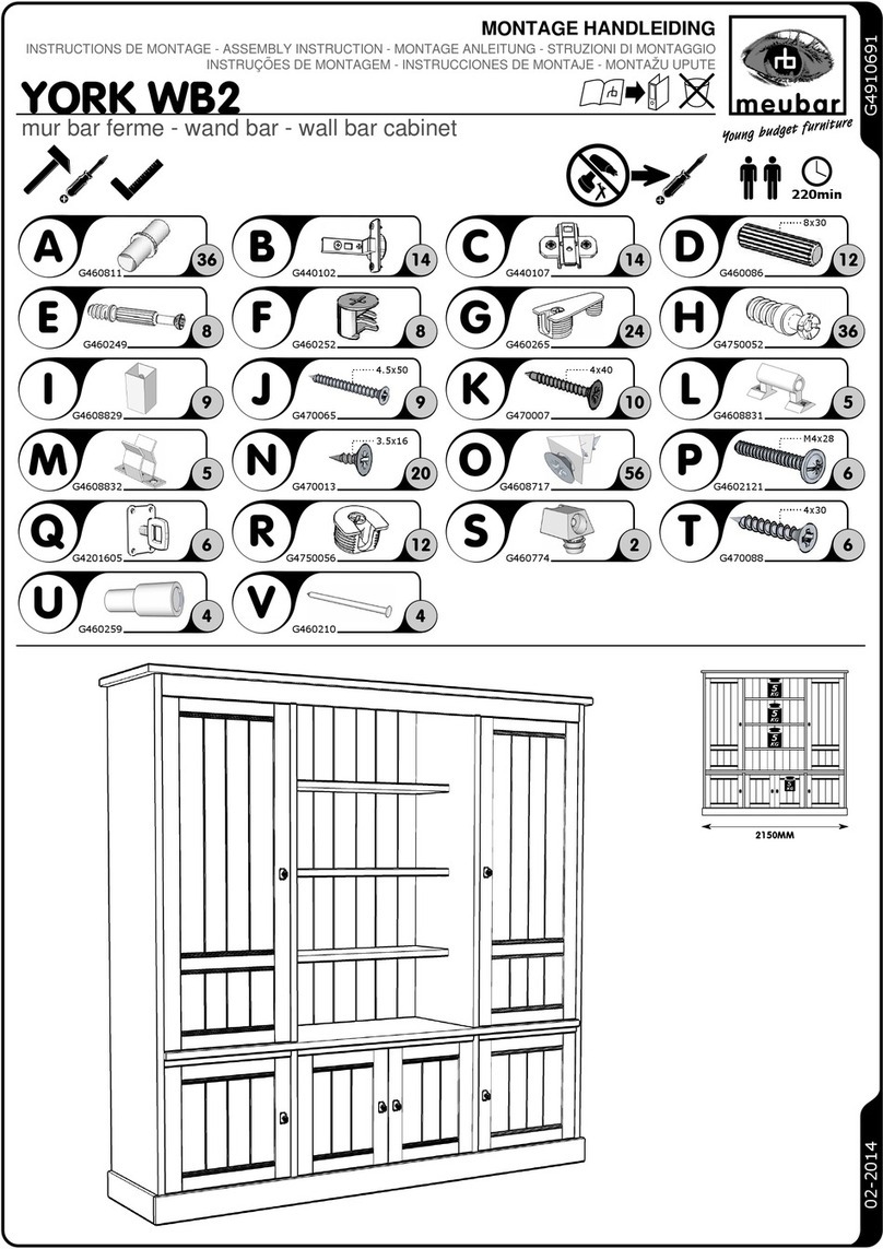meubar YORK WB2 Assembly instruction