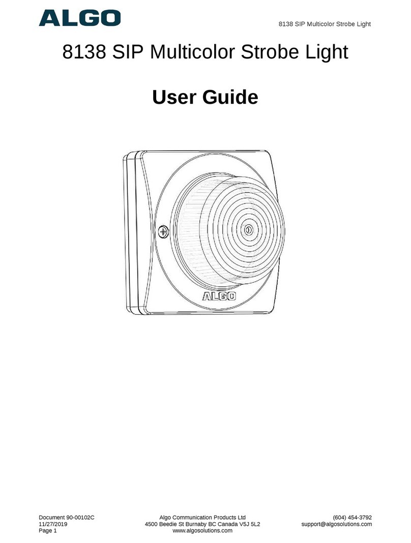 Algo 8138 User manual