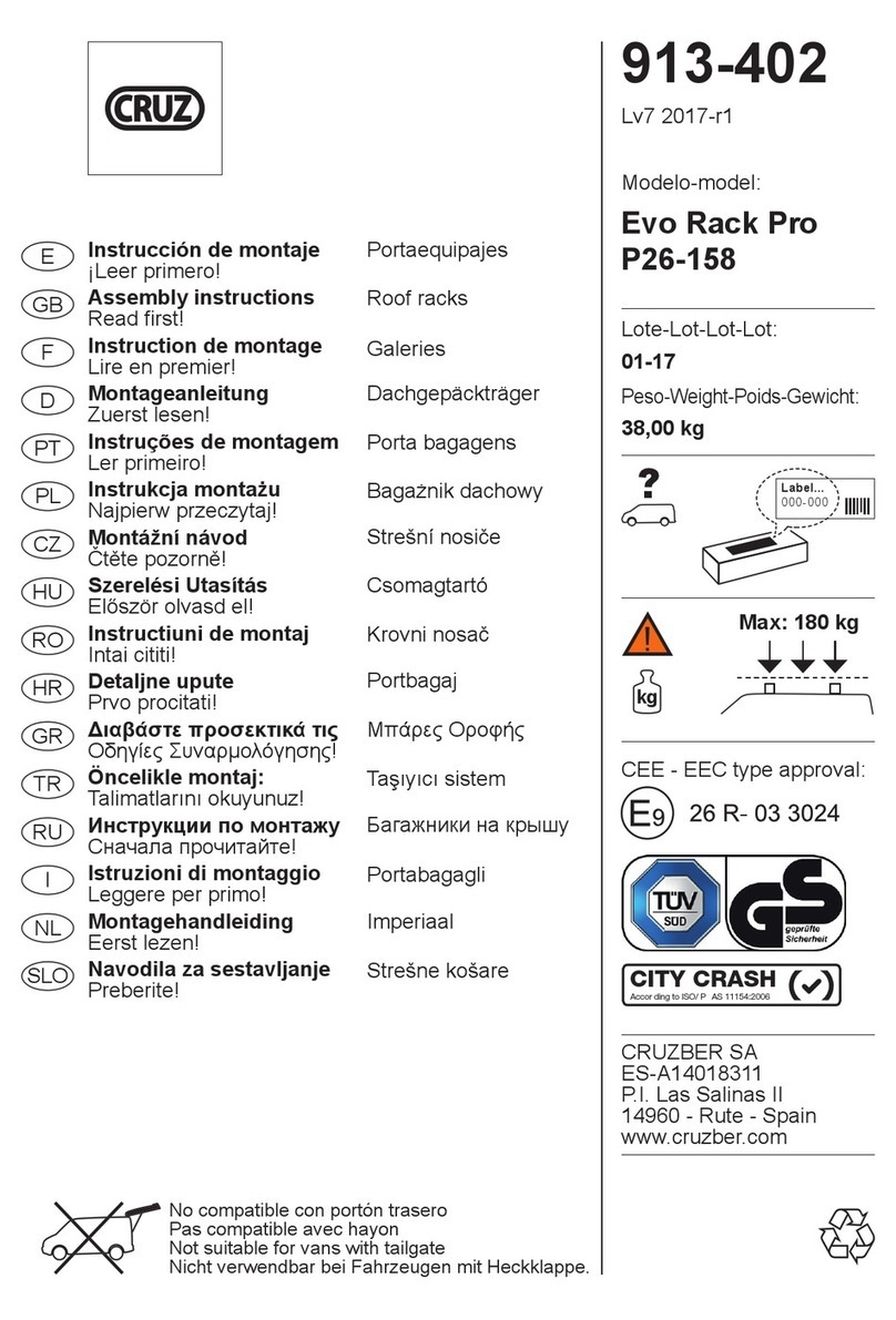 Cruz Evo Rack Pro P26-158 Assembly instructions