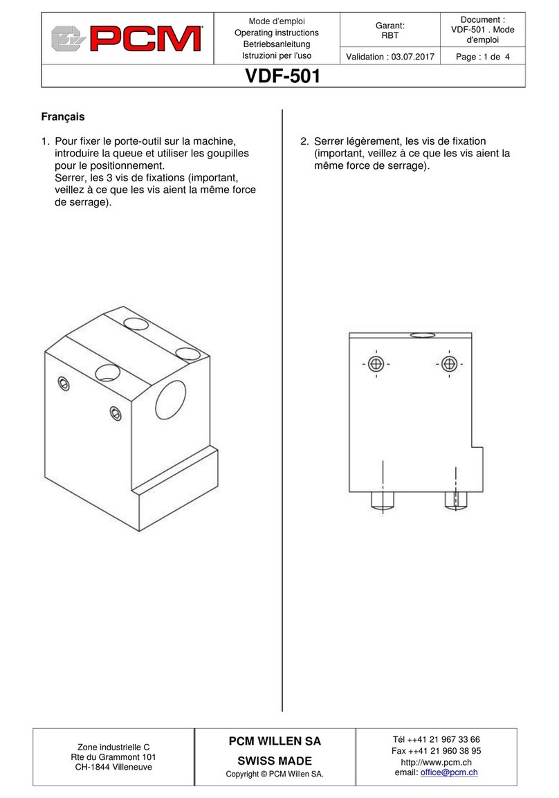 PCM VDF-501 operating instructions
