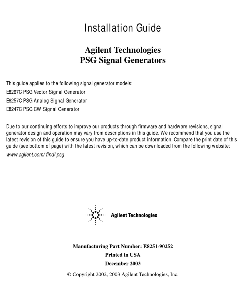 Agilent Technologies E8257C User manual