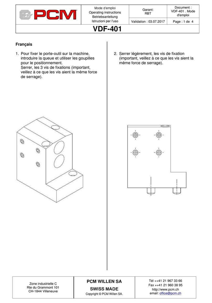 PCM VDF-401 operating instructions