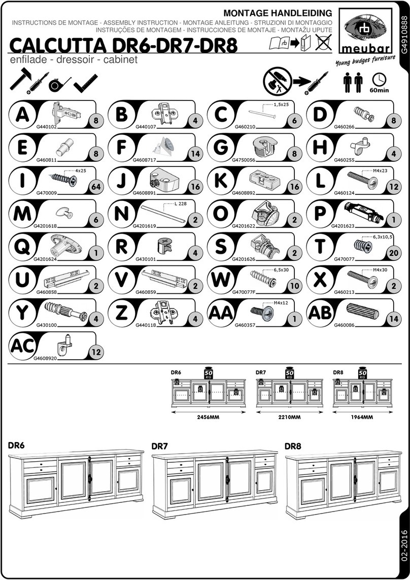 meubar CALCUTTA DR6 Assembly instruction