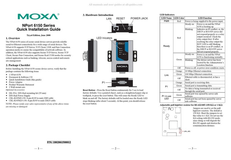Moxa Technologies NPort 6150 Series User manual