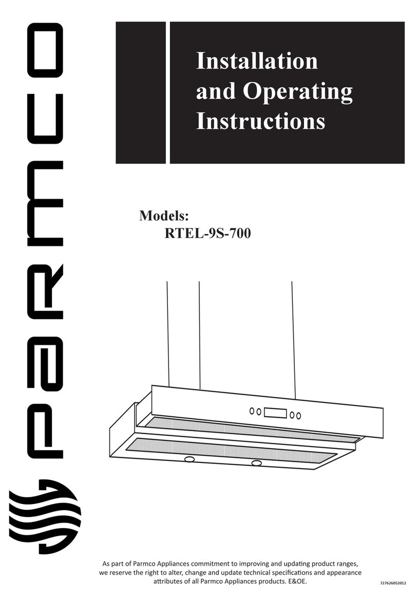 Parmco RTEL-9S-700 Installation and operating instructions