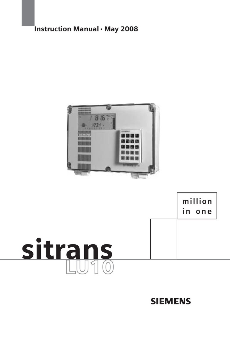 Siemens sitrans LU10 User manual