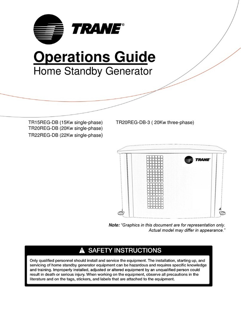 Trane TR22REG-DB Operation guide