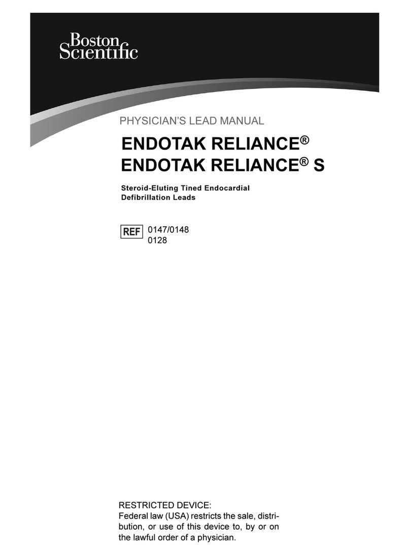 Boston Scientific ENDOTAK RELIANCE Physician's lead manual Boston Scientific ENDOTAK RELIANCE Physician's lead manual
