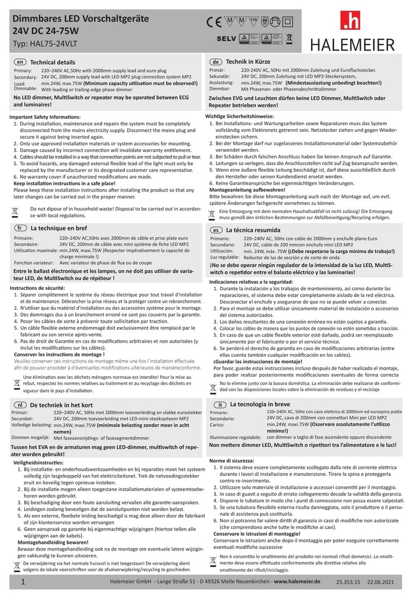 Halemeier HAL75-24VLT User manual