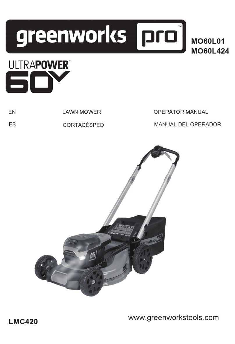 GreenWorks Pro ULTRAPOWER 60V MO60L01 Operator's manual