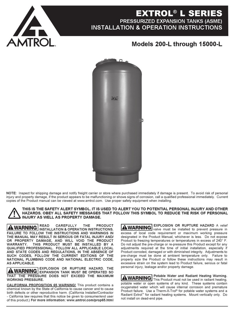 Amtrol EXTROL 15000-L Installation instructions