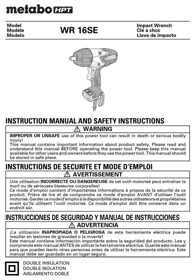 Metabo HPT WR 16SE Instruction manual and safety instructions