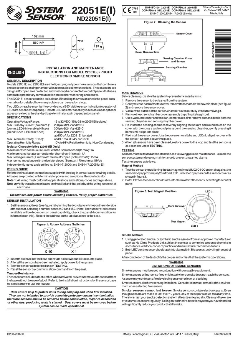 System Sensor 22051EI Instruction Manual