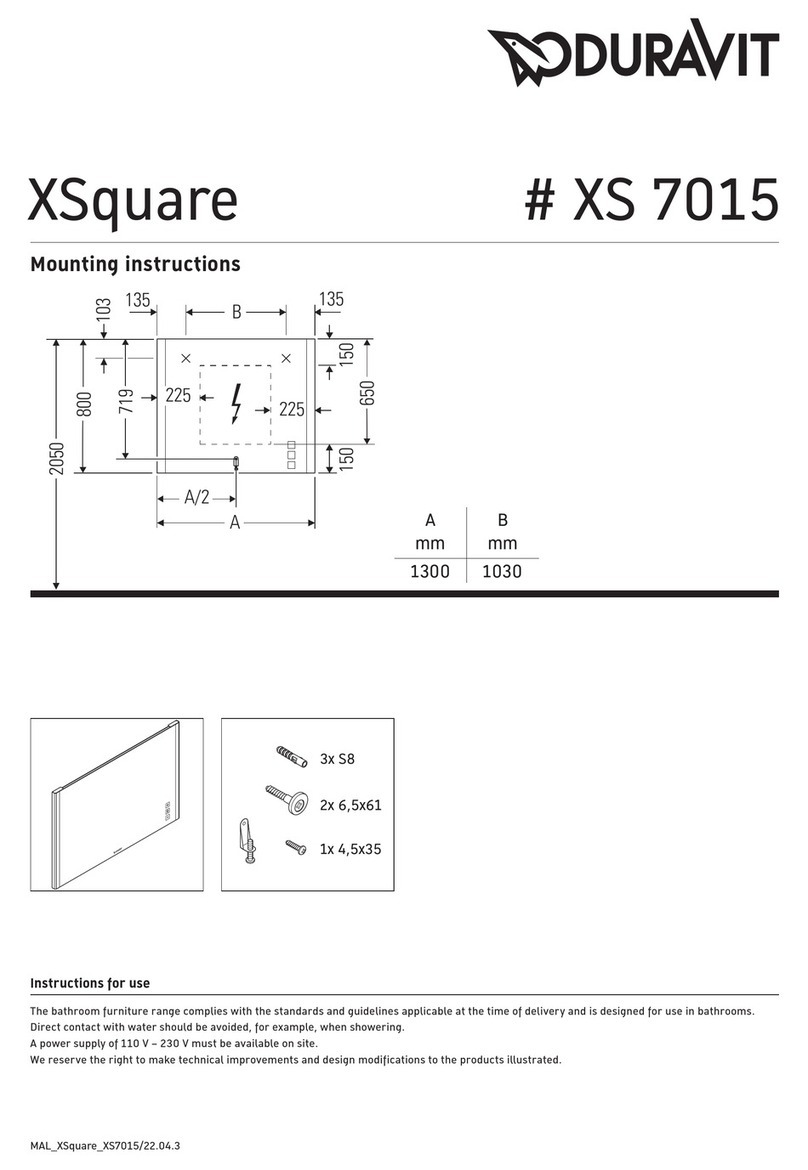 DURAVIT XSquare XS 7015 User manual