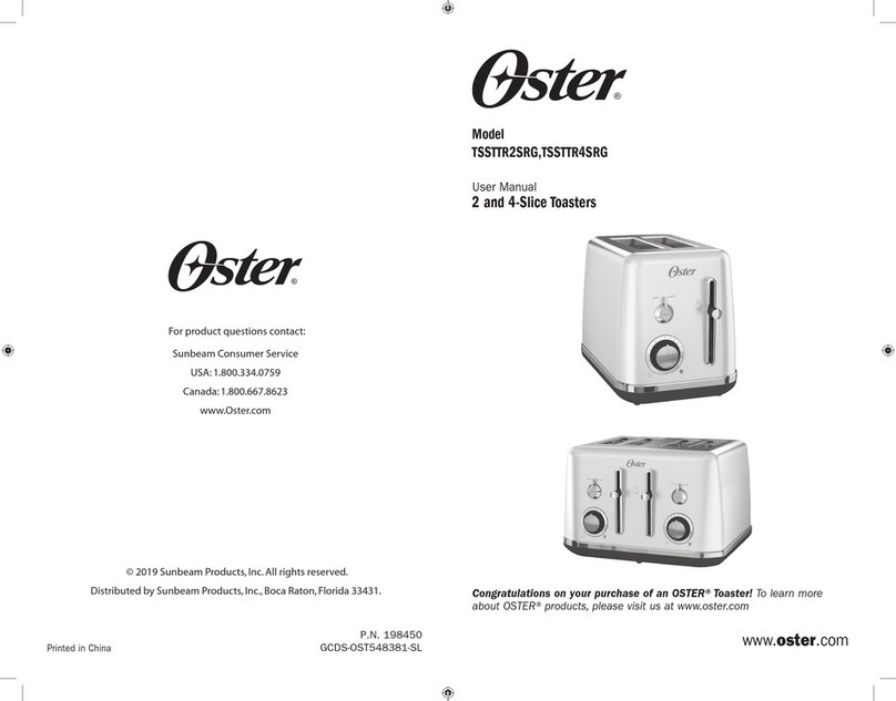 Oster TSSTTR2SRG User manual