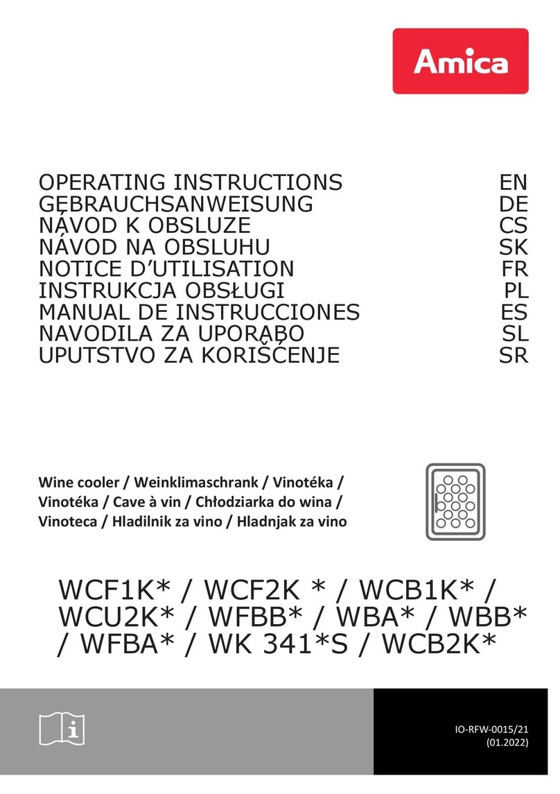 Amica WCF2K Series operating instructions