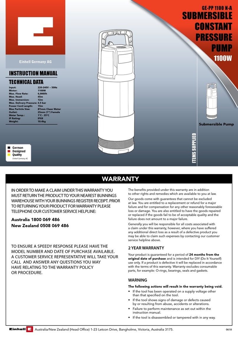 EINHELL GE-PP 1100 N-A User manual