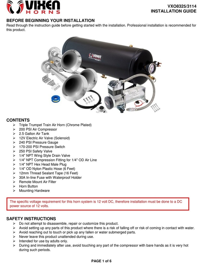 Vixen Horns VXO8325/3114 installation guide