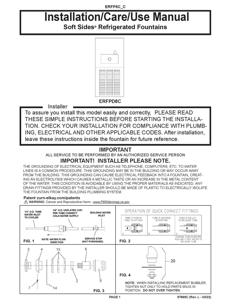 Elkay Soft Sides ERFPD8C Installation manual
