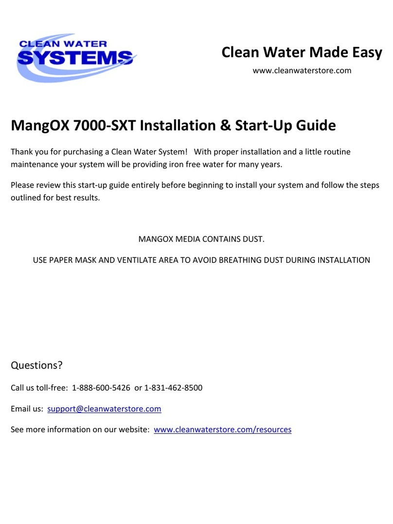 Clean Water Systems MangOX 7000-SXT Installation & start?up guide