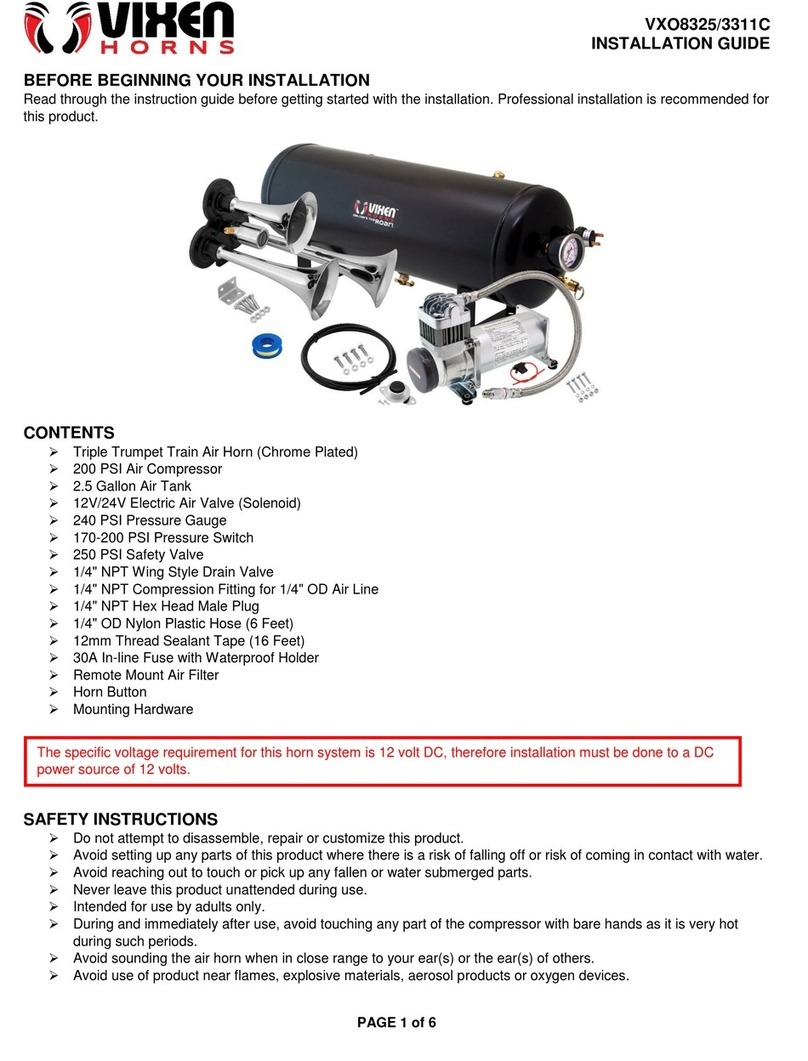 Vixen Horns VXO8325/3311C User manual