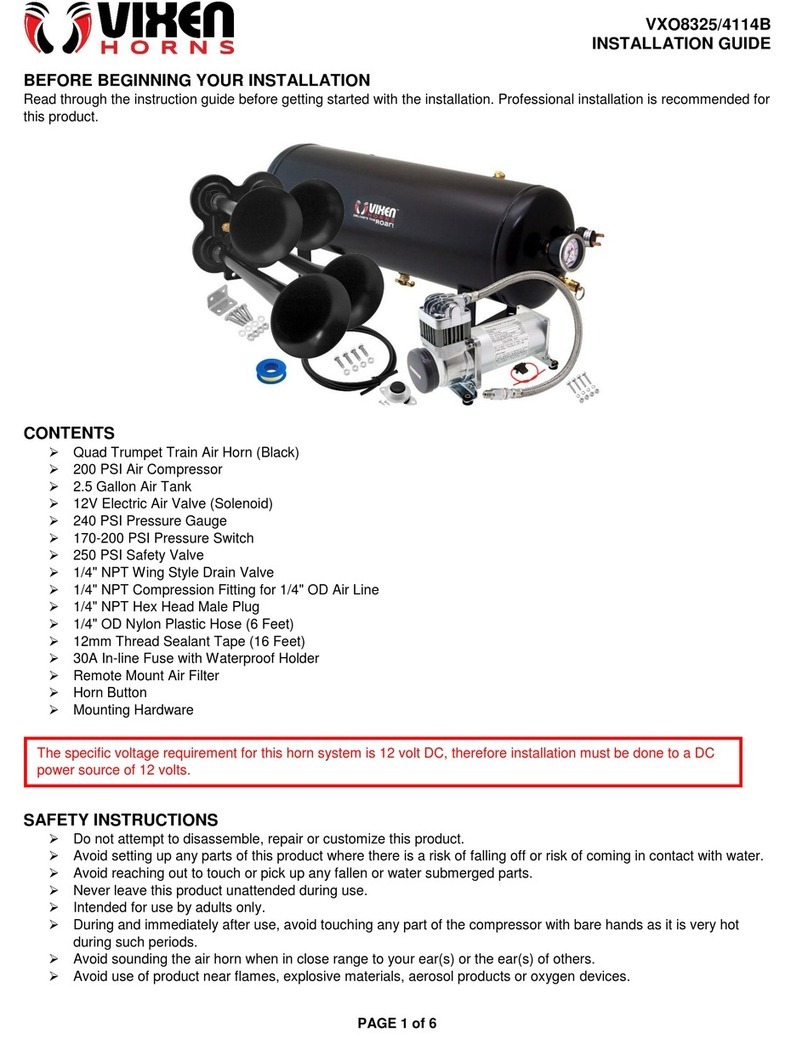 Vixen Horns VXO8325/4114B User manual