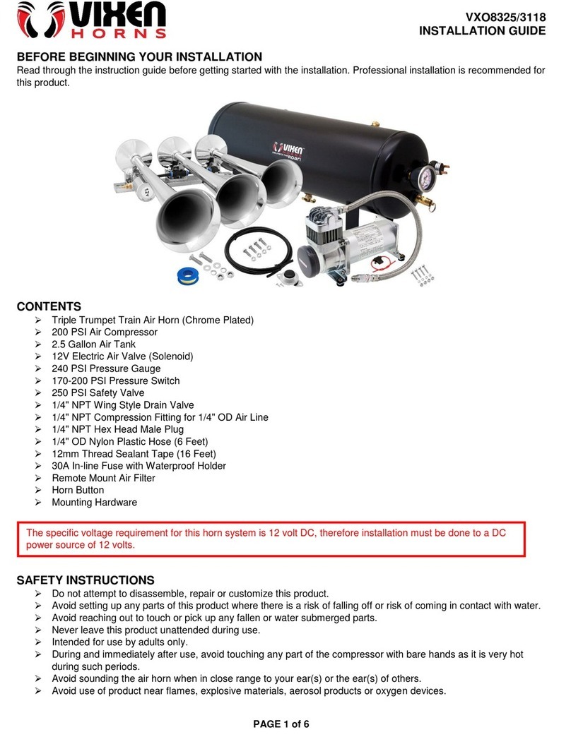 Vixen Horns VXO8325/3118 installation guide