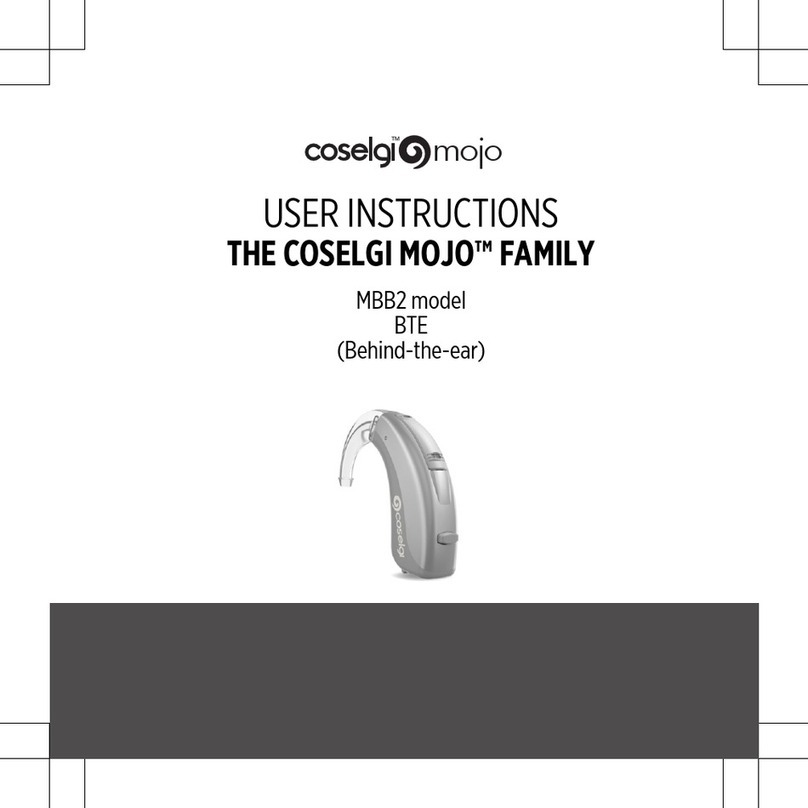 Coselgi THE COSELGI MOJO MBB2 BTE User manual Coselgi THE COSELGI MOJO MBB2 BTE User manual