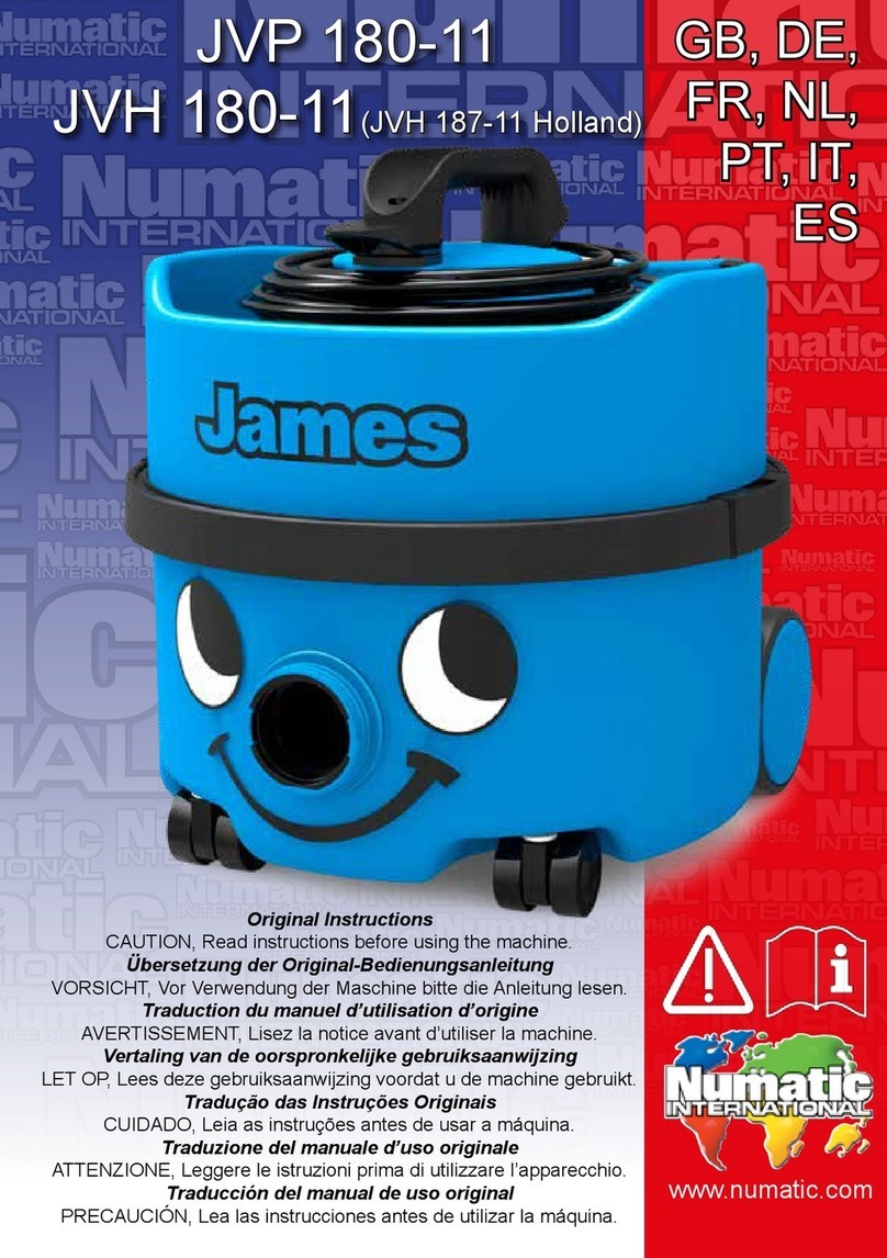 Numatic JVH 180-11 User manual