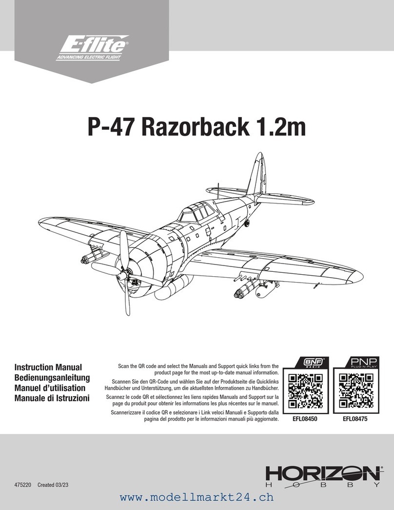 Horizon Hobby E-flite P-47 Razorback 1.2m instruction manual Horizon Hobby E-flite P-47 Razorback 1.2m instruction manual