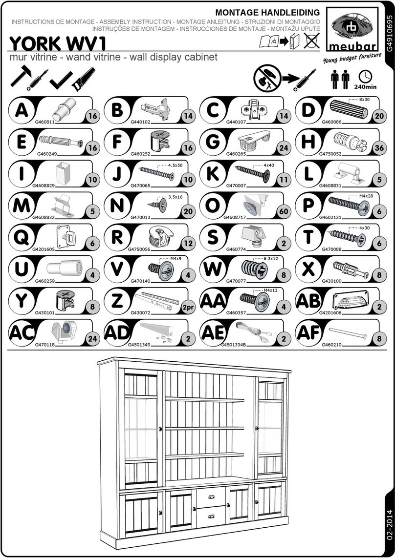 meubar YORK WV1 Assembly instruction meubar YORK WV1 Assembly instruction