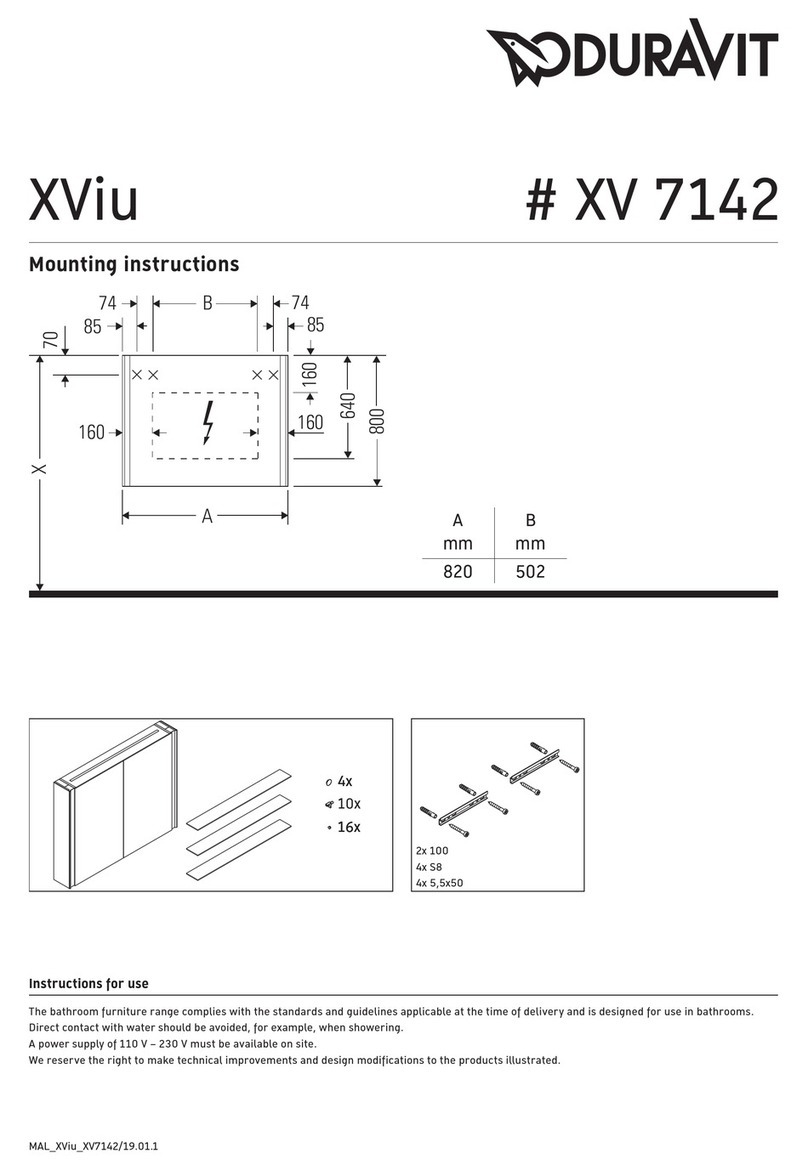 DURAVIT XViu XV 7142 Mounting instructions DURAVIT XViu XV 7142 Mounting instructions