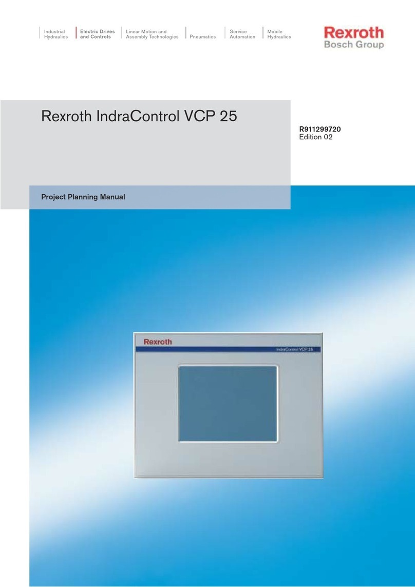 Bosch Rexroth IndraControl VCP 25 Project planning manual Bosch Rexroth IndraControl VCP 25 Project planning manual