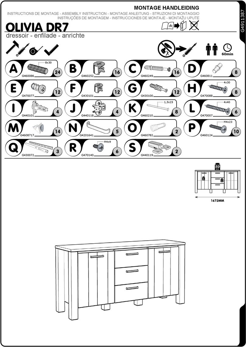 meubar OLIVIA DR7 Assembly instruction