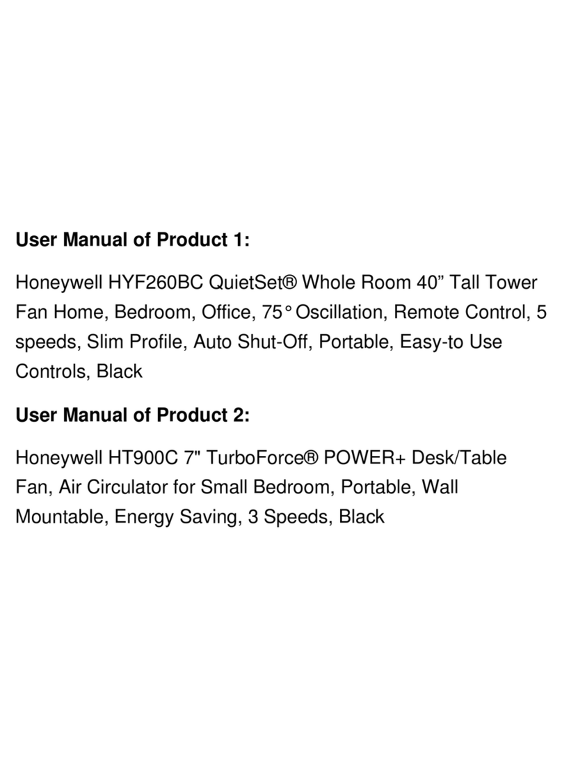 Honeywell HYF260B Series User manual