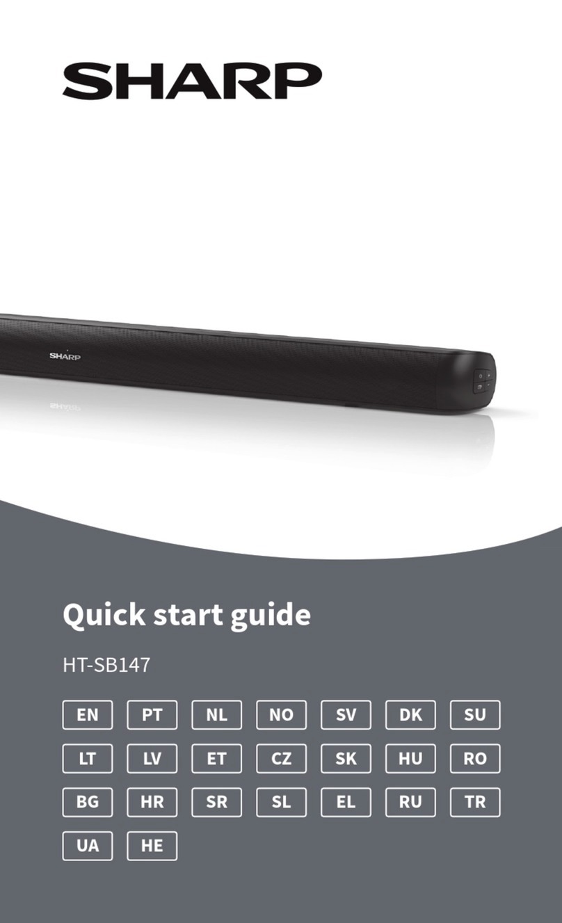 Sharp HT-SB147 quick start guide