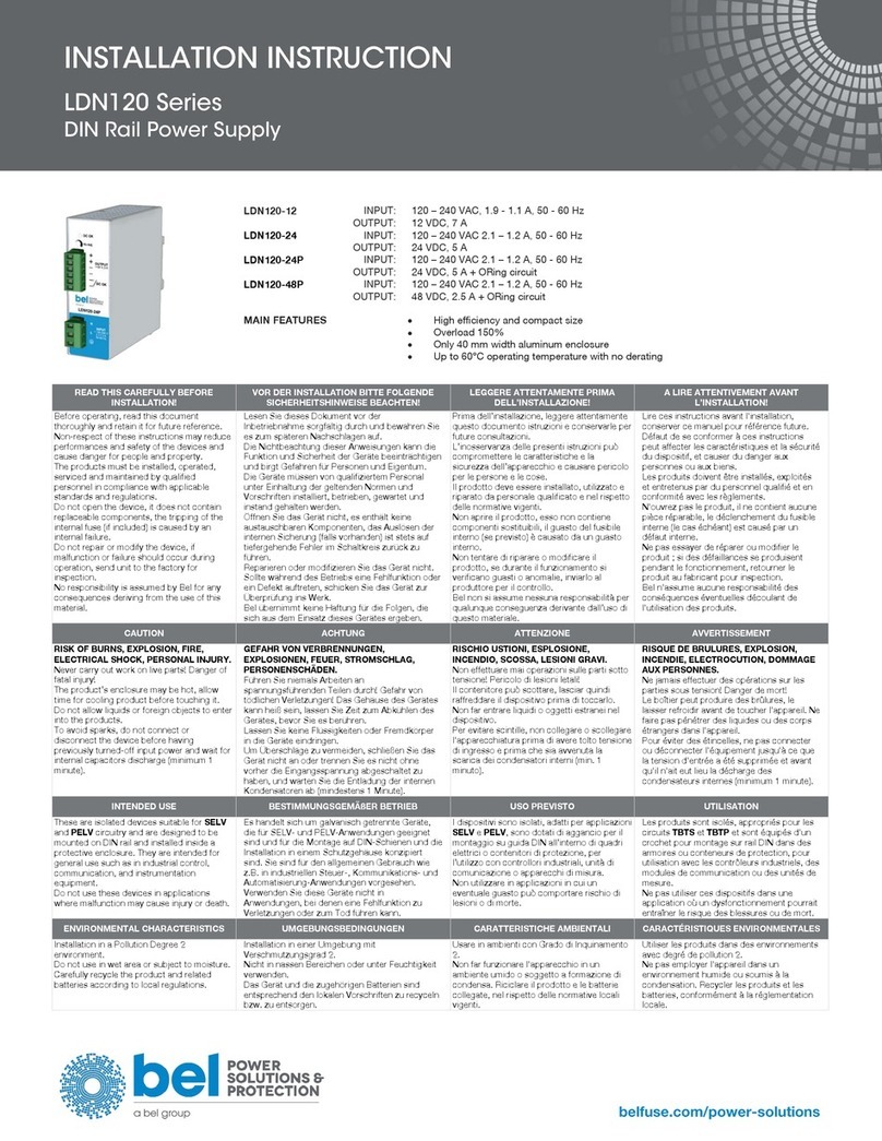 BEL LDN120 Series installation instructions