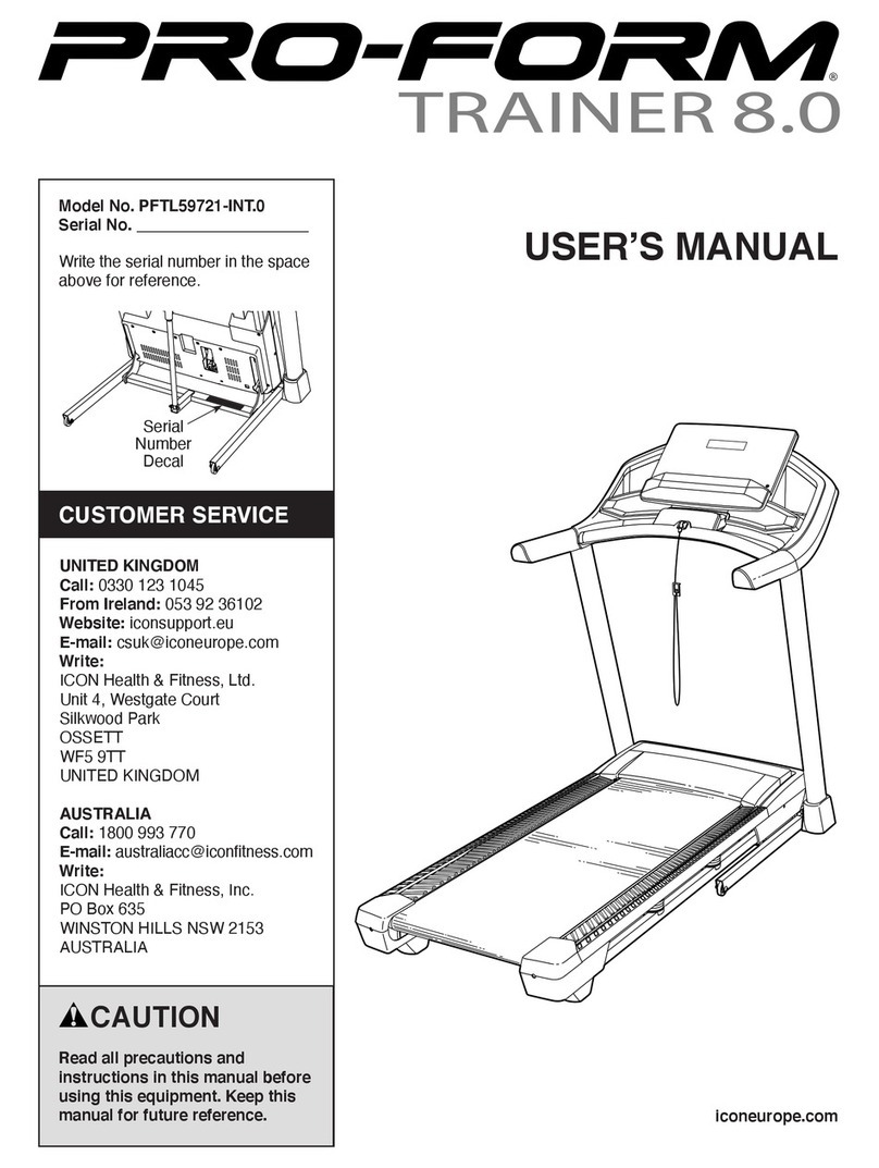 Pro-Form PFTL59721-INT.0 User manual