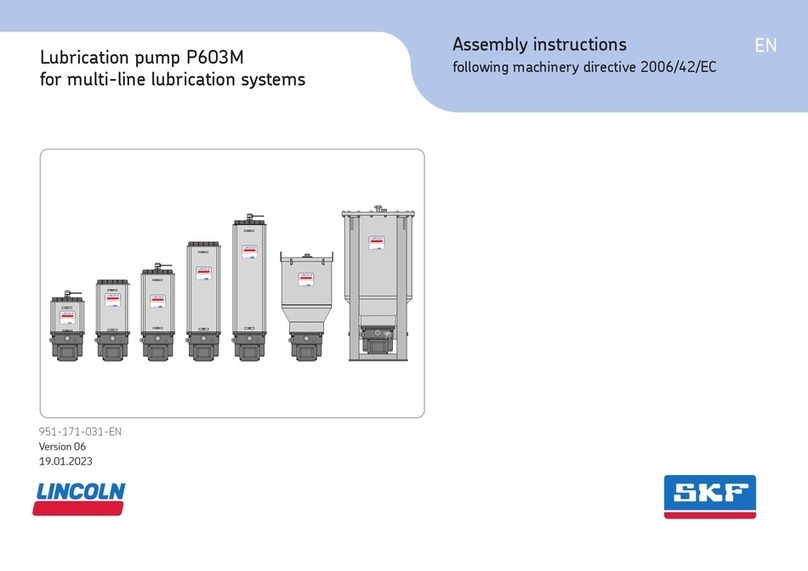 SKF LINCOLN P603M Assembly instructions
