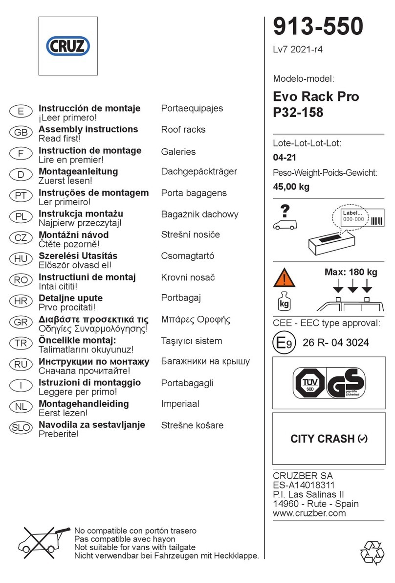 Cruz Evo Rack Pro P32-158 Assembly instructions