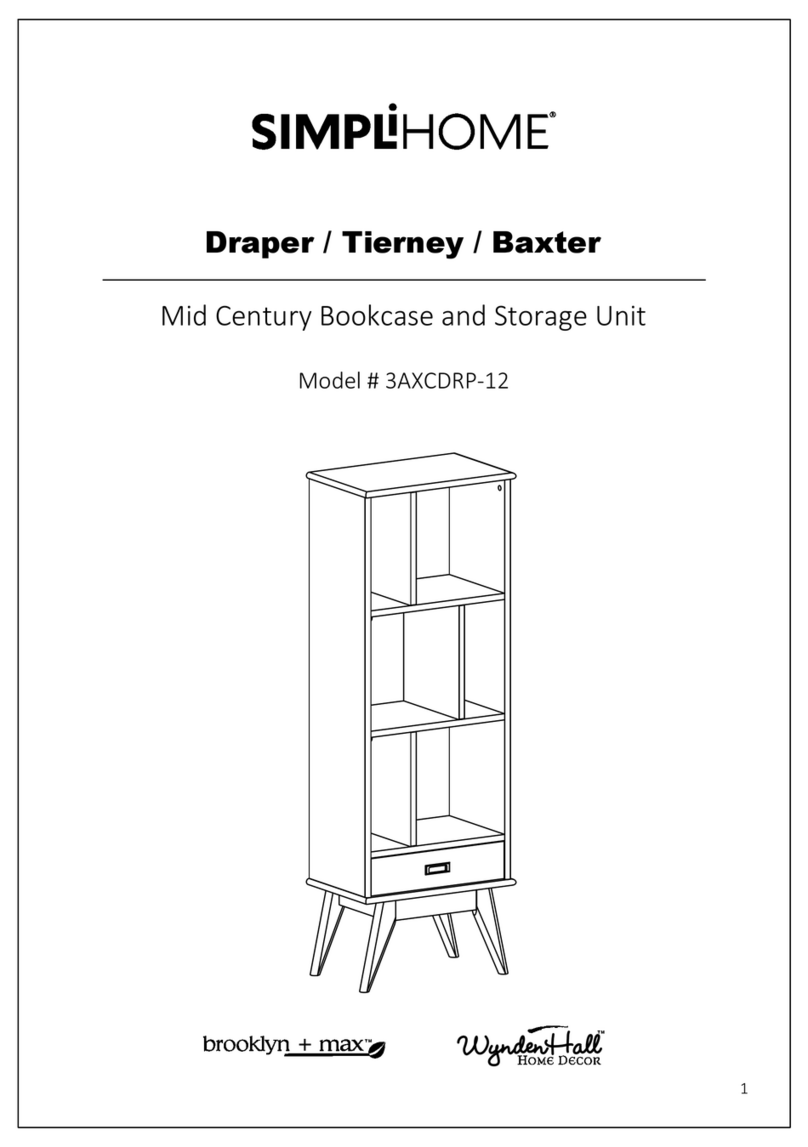 Simpli Home brooklyn + max WyndenHall 3AXCDRP-12 User manual Simpli Home brooklyn + max WyndenHall 3AXCDRP-12 User manual