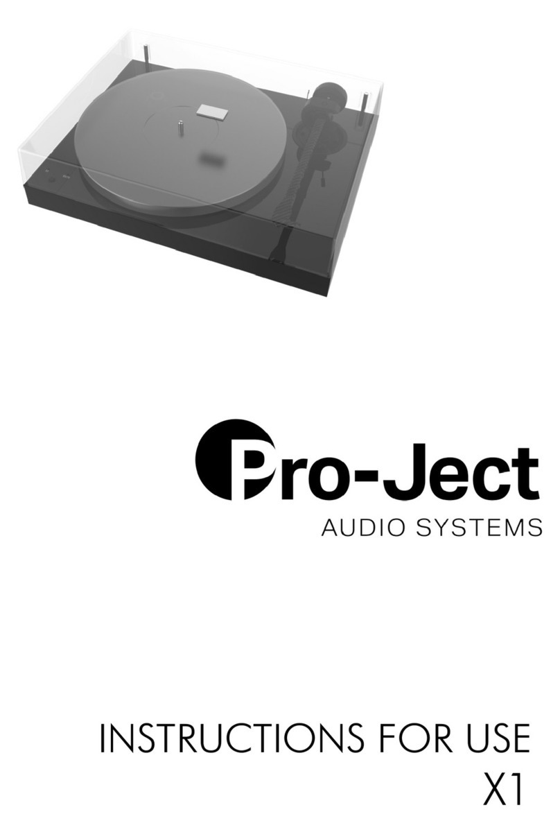 Pro-Ject Audio Systems X1 User manual